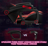 LED Gaming Chair with Speakers, Seven-points Massage Computer Chair with Footrest,Ergonomic Racing Office Chair PU Leather Recliner 360°Swivel Gamer Chair with Lumbar Support Headrest Armrest,Black XNSHUNHOYN