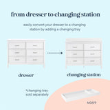 DaVinci Charlie 6-Drawer Double Dresser in White DaVinci