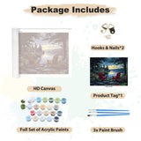 EOBROMD Paint by Numbers Kits for Adults Lake, DIY Painting Kits for Adults Beginner, Acrylic Paint Oil Paint by Numbers for Home Decor Gift 20x16inch(Without Frame) EOBROMD