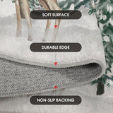 Artoid Mode Grey Snowman Deer Tree Christmas Area Rug, Winter Home Decor Low-Profile Washable Area Rugs for Entryway Bedroom Living Room Laundry Room Indoor 5x7 Feet Artoid Mode