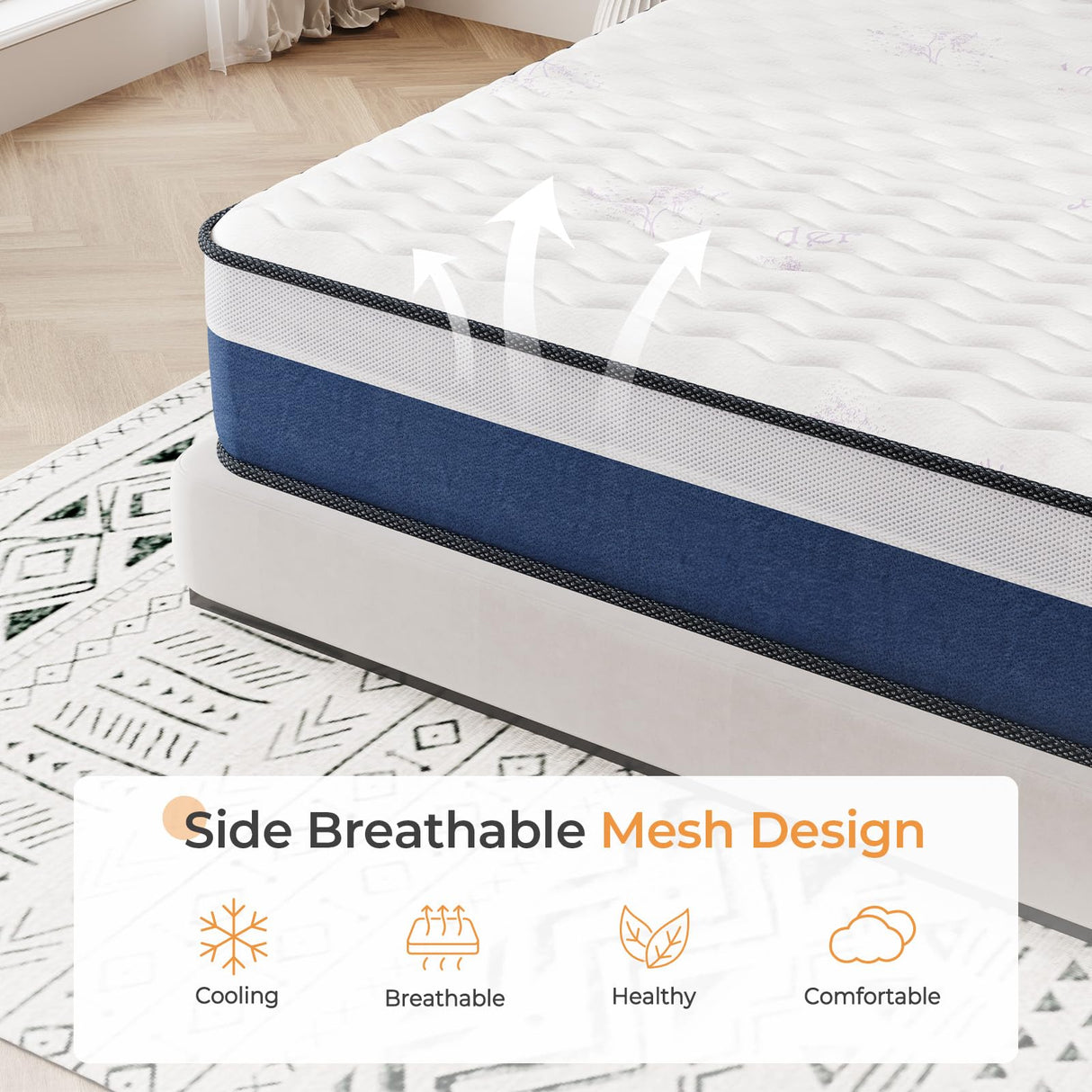 Vesgantti Tight Top Series - 10 Inch Innerspring Hybrid Full Mattress/Bed in a Box, Medium Firm Plush Feel - Multi-Layer Memory Foam and Pocket Spring - CertiPUR-US Certified Vesgantti