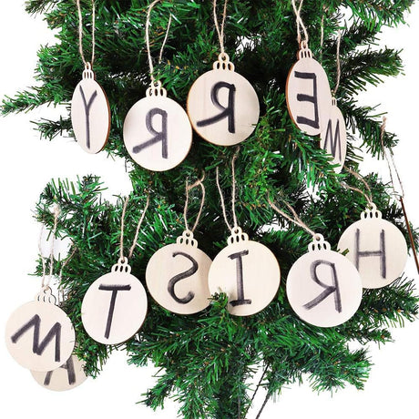 William Craft 100PCS 4" x 4.7" Inch DIY Wooden Christmas Ornaments Unfinished Predrilled Wood Slices Circles for Crafts Round Centerpieces Discs Holiday Hanging Decorations William Craft