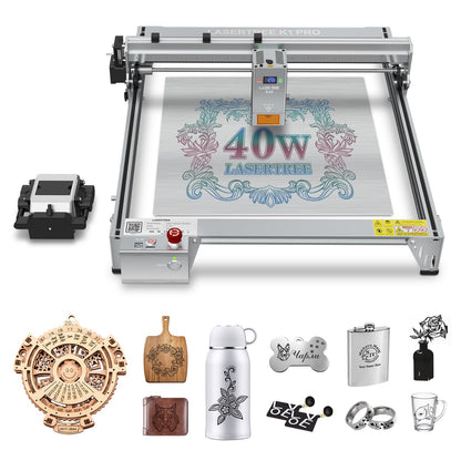 LASER TREE Laser Engraver Machine, 40000mW(40W+) Output Power Laser Cutter with Air Assist Pump, High Precision Laser Cutter and Engraver for Wood and Metal, Paper, Acrylic, Glass, Leather et - WoodArtSupply