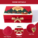 Giflsaidsprest Christmas Gift Box with Lid,Gift Boxes for Presents with Ribbon and Magnetic Closure-12.6"x8"x4.4" (Red) Giflsaidsprest