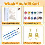 CRZMODE Christmas Paint by Numbers Kit for Adults, Gnome Paint by Numbers for Adults, Acrylic Painting Crafts for Home Decor Gift (16x16inch) CRZMODE