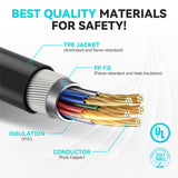 TRFIKNE 21ft/ 6M Tesla Extension Cord, Max 50A 12KW Tesla Charger Extension Cable, Tesla Charging Cable for Model Y/3/S/X, Fits All Tesla Mobile Chargers or Wall Connectors, Tesla EV Extension Cord TRFIKNE