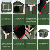 Outdoor Cat House Weatherproof Cat Shelters for Feral Cats Indoor Cat House with Mat and Edging Nails for Outside Provides Cozy Shelter for Stray and Outdoor Cats Ninodemu