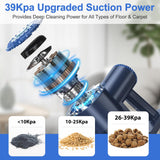 PRETTYCARELIFE Cordless Vacuum Cleaner, Lightweight Stick Vacuum Cleaner, 6 in 1, Self-Standing with Powerful Suction, 180° Bendable Wand Rechargeable Cordless Vacuum for Hardwood Floor (Blue) PRETTYCARELIFE