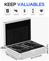 AICase Gun Safe for Pistols,Quick-Access Pistol Safe for Multiple Handguns with Biometric Fingerprint Lock/Morse Code, Smart Handgun Safe Gun Lock Box for Home Bedside Nightstand Car_1 AICase