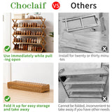 Choclaif Free Standing Shoe Racks for Closet, Shoe Shelf Bamboo Shoe Rack for Bedroom, Entryway Hallway Closet Living Room Organizer(3 Tier) Choclaif