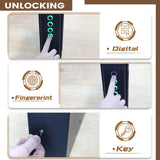 SOULYI Biometric Slider Handgun Safe, Quick Access Pistol Safe for Nightstand, Bedside, Desk, Vehicle with Fingerprint, PIN Code, Key Lock, LED Light, and Silent Mode SOULYI