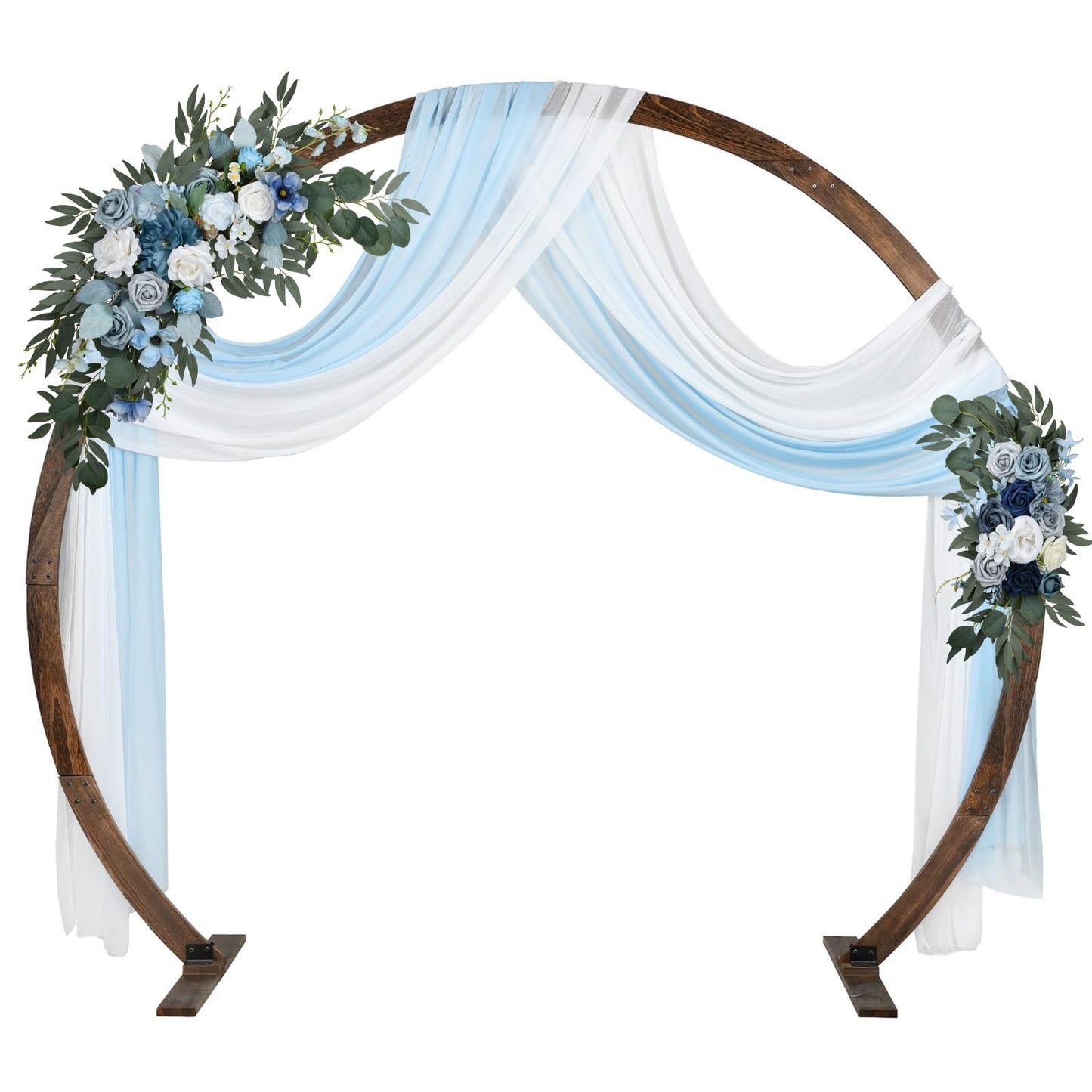 DearHouse Wooden Wedding Arch, 7.9FT Round Wood Arch Arches Backdrop Stand for Wedding Ceremony Birthday Party Bridal Shower Anniversary Candy Tables Decoration(6.9ftx7.9ft) - WoodArtSupply