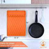 Grill Accessories Silicone Griddle Mat for Blackstone Side Shelf, Silicone Spatula Pad Mats Cooking Gadgets Barbecue Tools for Outdoor BBQ Kitchen Countertop by EANINNO Orange EANINNO