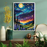 Paint by Numbers Kit for Adults-Starry Sky Paint by Number Kits on Canvas Without Frame, DIY Abstract Landscape Adults' Paint-by-Number Kits Oil Painting for Home Wall Decor16x20inch Generic