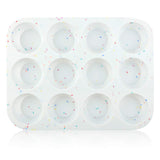 SHEbaking Silicone Muffin Pan Regular 12 Cups Muffin Tin for Muffin and Cupcakes Non-stick Bakeware Durable Baking Mold Cupcake Molds BPA Free SHEbaking