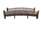 SamsGazebos 12-Foot Swan Garden Bridge Medium Cross Halving Lattice Rails Commercial Grade SamsGazebos