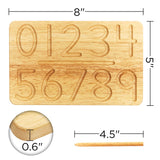 Montessori & Me Wood Number Tracing Board - Montessori Wooden Numbers and Shapes Complements Wooden Letter Tracing Board - Large Wooden Print Numbers for Toddler to Preschool Montessori & Me
