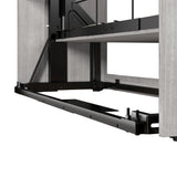 Bestar Claremont Queen Murphy Bed with Closet Organizers (105W) in Platinum Gray, Space-Saving Sleeping Arrangement for Multipurpose Room Bestar