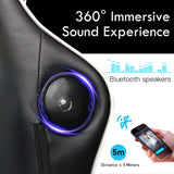 GTRACING Gaming Chair with Footrest Speakers Video Game Chair Bluetooth Music Heavy Duty Ergonomic Computer Office Desk Chair (White) GTRACING