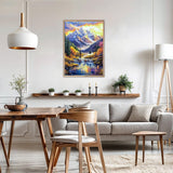 AIRDEA Scenery Diamond Art Paintings Kits for Adults,DIY Gem Art Kits for Beginner,12x16 in,Mountains and River,Round Full Drill AIRDEA