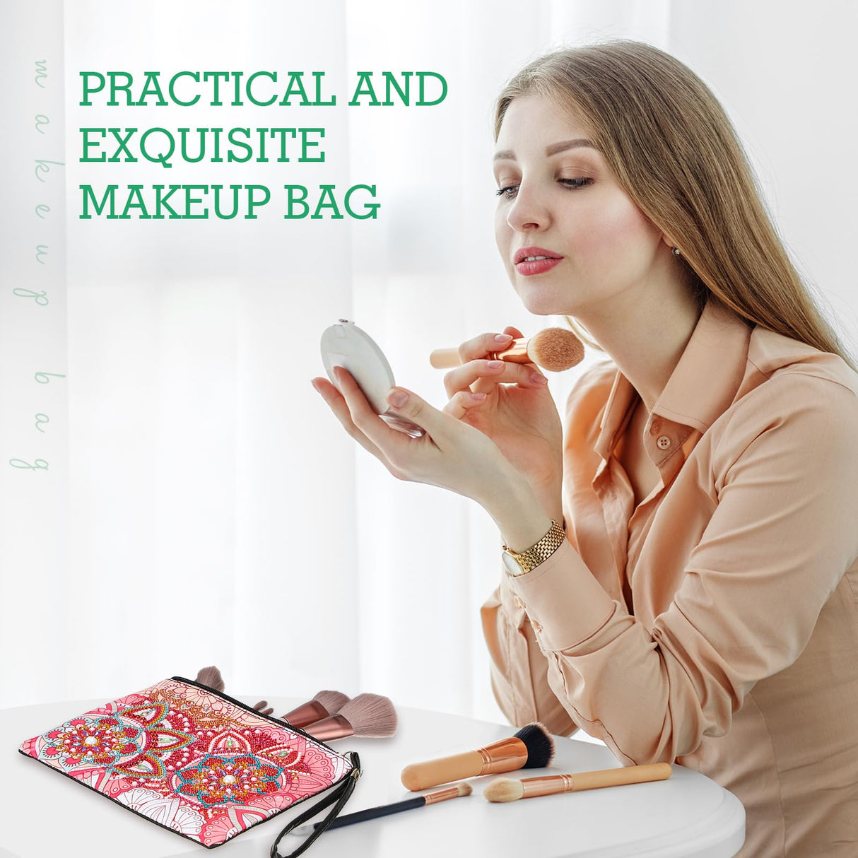 Sweetude 6 Pcs Mandala Diamond Painting Clutch Purses DIY Diamond Painting Bags Rhinestone Stitch Cross Body Handbag 5D Handmade Arts Craft Makeup Zipper Shoulder Bag for Women Christmas Gift Sweetude