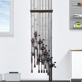 KastKing V15 Vertical Fishing Rod Holder – Wall Mounted Fishing Rod Rack, Store 15 Rods or Fishing Rod Combos in 17.25 Inches, Great Fishing Pole Holder and Rack KastKing
