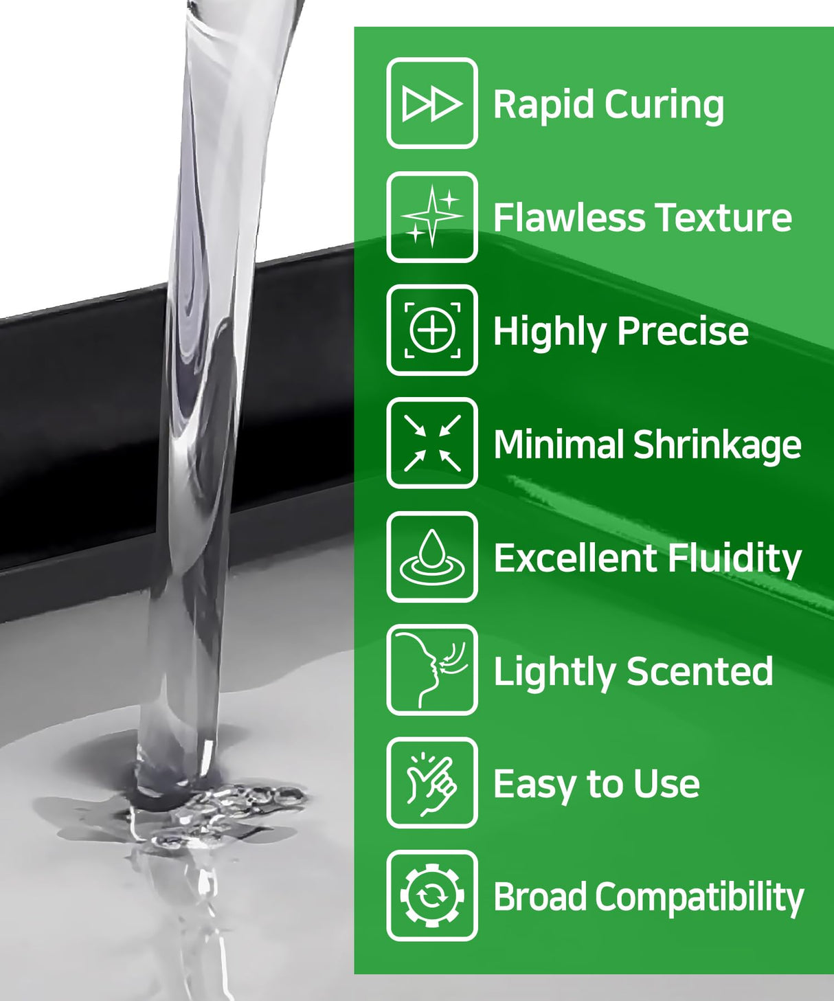 SuperPP Tough 3D Printer Resin Fastest 1.4GPa 50um Print in 1.3 secs, Made in Korea by 3DMaterials (5000g, Clear) 3DMaterials