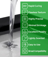 SuperPP Tough 3D Printer Resin Fastest 1.4GPa 50um Print in 1.3 secs, Made in Korea by 3DMaterials (1000g, Clear) 3DMaterials