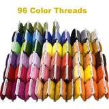 Embroidery Floss Thread Kit 100％ Cotton Floss Bobbins and Cross Stitch Kit Bracelets Floss Crafts Floss (96 Color) Renashed