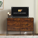 Lyromix Rustic Brown Dresser with 6 Drawers, Wide 48'' Wood TV Stand with Storage, Mid Century Dresser Dresser for Bedroom, Perfect for Bedroom Room Storage Lyromix