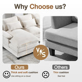 UPHYB 110.2" U Shaped Cloud Couch, Comfy Sectional Sofa Couches for Living Room, Modern Chenille 4 Seat Upholstery Couch with Double Chaise and Double Layer Cushions UPHYB