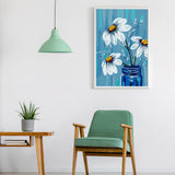 Ginkko Paint by Numbers for Adults Beginner & Kids Ages 8-12 with Wooden Frame Easy Acrylic on Canvas 9x12 inch with Paints and Brushes, vase Flower(Include Framed) Ginkko