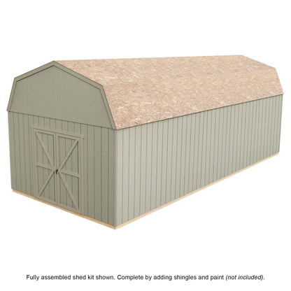 Handy Home Products Hudson 12x24 Do-it-Yourself Wooden Storage Shed Brown - WoodArtSupply