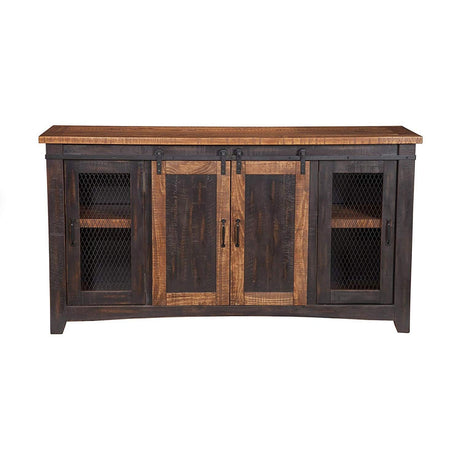 Martin Svensson Home Santa Fe 70" TV Stand | Antique Black & Aged Distressed Pine Martin Svensson Home