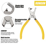 Watch Belt Leather Hole Puncher Plier Round Hole Punch Pliers Universal 2.0mm Shoe Strap Punch Hole Tool Small Hole Punching for Thin Belts, Shoes, Fabric Dog Collars, DIY Home or Craft Projects Rongon
