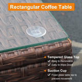 Super Patio 8 Pieces Outdoor Patio Furniture Set, Wicker Patio Conversation Sets with Storage Box, Rattan Outdoor Sectional Sofa Set with Cushions and Coffee Table for Outside Porch, Deck, Brown Super Patio