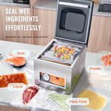 VEVOR Chamber Vacuum Sealer, 260W Sealing Power, Vacuum Packing Machine for Wet Foods, Meats, Marinades and More, Compact Size with 10.2" Sealing Length, Applied in Home Kitchen VEVOR
