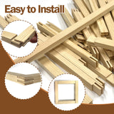 7 Lengths Wood Canvas Frames Kits, Total 28 Pcs Needlepoint Stretcher Bars for Needlework Embroidery Oil Painting Posters Art Supplies (6/8/10/12/14/16/20inch) Wibeelee