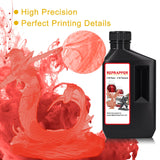 RepRapper Translucent Red 3D Printer Resin, 405nm Fast UV-Curing 1kg Transparent Red Standard Resin, 3D Printing Resin Photopolymer Sensitive Resin for LCD Printer, Clear Red 1000g RepRapper