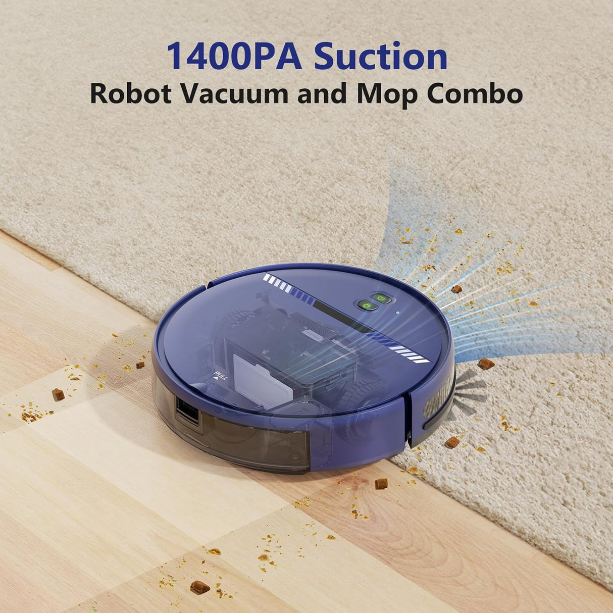 Robot Vacuum and Mop Combo, WiFi/App/Voice, Robotic Vacuum Cleaner with Schedule, 2 in 1 Mopping Robot Vacuum with Water Tank and Dustbin, Self-Charging, Slim, Ideal for Hard Floor, Pet Hair, Carpet XIEBro Life