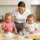 8 Inch Round Cake Pans Set of 2, Nonstick Stainless Steel Baking Pans Set with 100PCS Parchment Papers, Durable Birthday Christmas Circle Layer Cake Pans, Cake Pans Sets for Baking, Dishwasher Safe AWTBDP