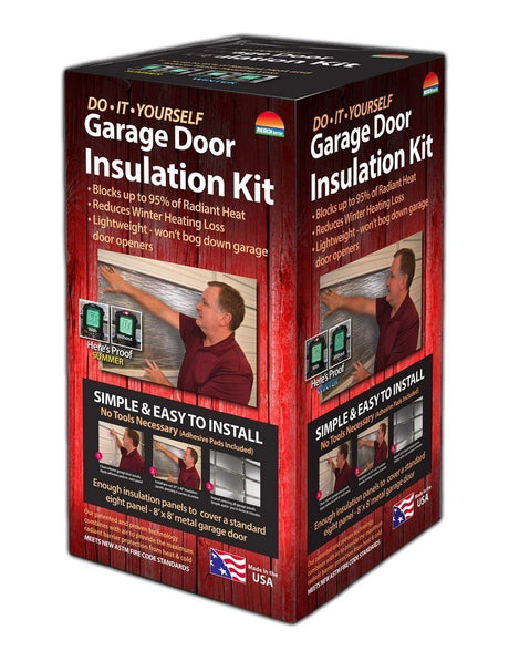 Reach Barrier 3009 Garage Door Kit Adhesive Pads Included, 8 Bubble Insulation Panels, Silver Reach Barrier