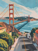 UPABLUNSO Golden Gate Bridge Beautiful Scenery Diamond Painting Kits for Adults, 5D Diamond Art Kits Landscape Perfect for Home Wall Deco Diamond 12x16 inch UPABLUNSO