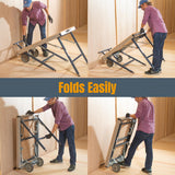 POWERTEC Multi-Functional Project Table with Wheels | Workbench with 3/4" Bench Dog Hole Pattern for Sanding, Cutting, and Woodworking Projects (MT4012) POWERTEC