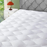 KAYFIA Full Mattress Pad, Quilted &Breathable Mattress Topper Full Size with 3D+7D Snow Down Alternative Fill, Cooling Pillow Top Mattress Cover Protector Stretches up 8-21" Deep Pocket -White Kayfia