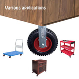 8" Caster Wheels Outdoor Caster Wheels Heavy Duty Caster Wheels Set Of 4 (2 Swivel & 2 Fixed) Large Rubber Castor Wheels Sets 4 JIUZILIH