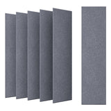 DrKlang 6 Pack Acoustic Panels, 47.2" x 11.8" Decorative Felt Wall Tiles, Wall and Ceiling Acoustical Treatment Tiles, Great to Reduce Echo and Noise for Home and Office - African Grey DrKlang