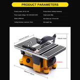 4 Inch Mini Table Saw, 90W Hobby Craft Saw Bench Top Cutting Miter Saw, 4500Rpm DIY Handmade Woodworking Metal Ceramic Glass Cutter with 3 Pieces CNCEST