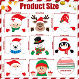 gisgfim 8 Pcs Christmas Fence Peeker Decorations Santa Claus Elk Snowman Elf Yard Peeking Art Sign Cute Christmas Winter Holiday Outdoor Fence Sign Ornament for Xmas DIY Home Garden Yard Decor gisgfim