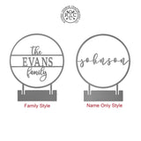 ROCC RUSTED ORANGE CRAFTWORKS CO. Anderson Tabletop or Shelf Personalized Name Sign - freestanding personalized family name sign last name signs for home decor custom name sign standing (4 inch Name Only) ROCC RUSTED ORANGE CRAFTWORKS CO.